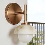 New 8" Sconce Wall Lighting Alabaster & Opal Glass Globe Shade S1-6. Fixed Price $95.99.