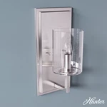 Hunter Kerrison Brushed Nickel With Seeded Glass 1 Light Sconce Wall. Fixed Price $99.99.