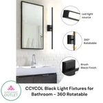 Ccycol Black Bathroom Light Fixtures For - 360 Rotatable. Fixed Price $55.88.