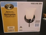 Hampton Bay Springston 3-LIGHT Oil Rubbed Bronze Wall Sconce Tea Stained Glass. Fixed Price $31.99.