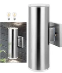 Young & Taylor Outdoor Wall Sconce Stainless Steel, Brushed Nickel Finish. Fixed Price $21.03.