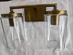 Pottery Barn Rhodes Double Tube Sconce-brass-open Box. Fixed Price $129.00.