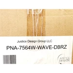 Justice Design PNA-7564W-WAVE-DBRZ Porcelina 18" Outdoor Wall Sconce-dark Bronze. Fixed Price $178.90.