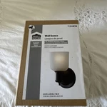 Portfolio 2-LIGHT Oil-rubbed Bronze Wall Sconce Lights W/frosted Glass 1314216. Fixed Price $15.99.