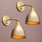 Modern Brass Wall Sconce Set Of 2 - Swing Arm Lighting Fixtures For Home Decor. Fixed Price $189.99.