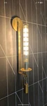 Restoration Hardware Fontanelle Sconce Burnished Brass Ribbed GLASS-2 Available. Fixed Price $305.00.