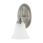 Sea Gull Lighting Holman Wall/bath Sconce, Brushed Nickel Satin Glass 41806-962. Fixed Price $32.81.