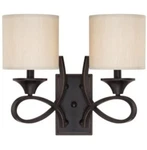 Westinghouse Lenola 2 Light Amber Bronze Vanity Wall Sconce Free Shipping. Fixed Price $44.18.