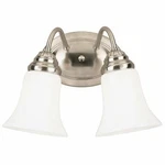 Westinghouse 6461700 Two Light Interior Wall Fixture Brushed Nickel Finish. Fixed Price $75.36.