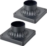 2 Pack Pier Mount Base Cast Aluminum Outdoor Post Light Adapter Black New. Fixed Price $34.24.