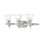 Livex Lighting 1283S Nickel French Regency 3-LIGHT Bathroom Vanity. Fixed Price $319.96.