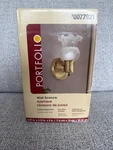 Portfolio Gilburne 1 Wall Sconce Lighting Art Etched Glass Antique Brass. Fixed Price $24.99.