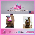 11" Cordless Tiered Fountain With Color-changing Lights & River Rocks. Fixed Price $59.99.