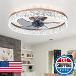 Depuley 20IN Modern Low Profile Flush Mount Ceiling Fan With Lights App Remote B. Fixed Price $127.73.