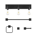 Hampton Bay Northvale 24 In. 3-LIGHT Black Vanity W/ Hardware Kit (4-PC). Fixed Price $54.39.