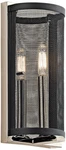 Kichler Titus 12" High Black Mesh Polished Nickel Wall Sconce. Fixed Price $264.99.