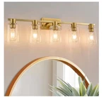 Deyidn Farmhouse 35 In. 5-LIGHT Gold Modern Industrial Indoor,bulbs Not Included. Fixed Price $69.99.