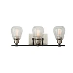 Artcraft Nelson Vanity Light, Black/brushed Nickel/clear - AC11683NB. Fixed Price $211.00.