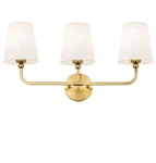Metwet Bathroom Fixtures, Brushed Gold Vanity Lights With Flared White .... Fixed Price $40.00.