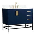 Elegant Decor Eugene 42" Mdf Single Bathroom Vanity With Backsplash Blue. Fixed Price $664.33.