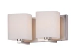 Maxim Wrap 2-LIGHT Bathroom Vanity Satin Nickel. Fixed Price $98.00.