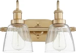 Quorum 508-2-80 Vanity, 2-LIGHT, 200 Total Watts, Aged Brass. Fixed Price $112.92.