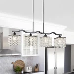 4-LIGHT Crystal Raindrop Chandelier For Modern Home Decor, Black. Fixed Price $132.99.