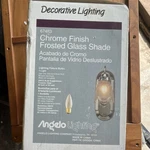Angelo Lighting 67483 Chrome Wall Sconce Frosted Glass Shade Bathroom Fixture. Fixed Price $19.95.