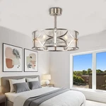 52" Crystal Ceiling Fan With Lights Remote Control, Black Farmhouse Chandelie.... Fixed Price $289.87.