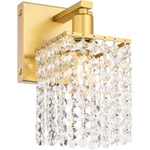 Crystal Wall Sconce Light Fixture Bathroom Vanity Foyer Dining Brass Color. Fixed Price $104.52.
