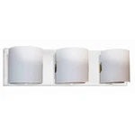 Dainolite Sanctuary Light Vanity Fixture, Chrome, White Frosted V030-3W-PC. Fixed Price $90.00.