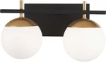 George Kovacs Alluria Vanity, 2-LIGHT 150 Total Watts, Black With Autumn Gold. Fixed Price $116.20.