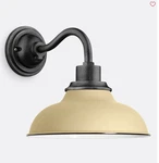Rejuvenation Carson Gooseneck Wall Sconce 12 Dome Shade Matte Buttercup New. Fixed Price $220.00.