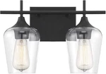 Savoy House Octave 2-LIGHT Bathroom Vanity With Clear Glass (14" X 9" H). Fixed Price $164.00.