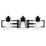 Quoizel LANS8624 Lansdowne 3 Light 24"W Bathroom Vanity - Black. Fixed Price $179.99.