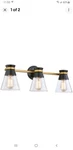 Artcraft Lighting AC11803BB Kanata Bathroom Vanity Black And Brushed Brass. Fixed Price $269.00.