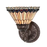 Meyda Lighting 245430 8" Wide Tiffany Jeweled Peacock Wall Sconce -. Fixed Price $336.70.