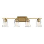 Savoy House Calhoun 4-LIGHT Bathroom Vanity Light, Warm Brass 8-1020-4-322. Fixed Price $254.00.