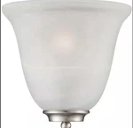 2PK Nuvo Lighting Empire 1 Wall Sconce Brushed Nickel With Frosted Glass. Fixed Price $39.99.