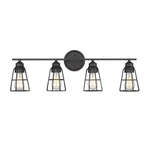Matte Black Four Light Vanity From The Collection. Fixed Price $179.90.