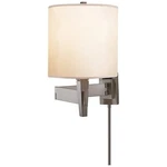 Visual Comfort & Co. Pt 2000BC-S Swing Arm Wall Sconce, Brushed Chrome/white. Fixed Price $475.00.