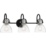Minka-lavery 3363-572 Open Box Monico Bathroom Vanity Light Coal/polished Nickel. Fixed Price $169.50.