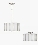 Capital Lighting Bodie Dual Mount - Nickel/white 244631BN. Fixed Price $329.00.