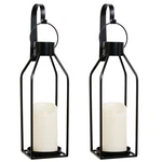 Hpc Decor Black Metal Sconces W/flickering Timer Candles- Wall .... Fixed Price $64.63.