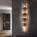 29.5 Inch Modern Wall Sconce Crystal Vanity Lighting 5-LIGHT Blac.... Fixed Price $206.80.