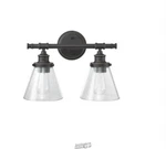Parker Jayden 2-LIGHT Oil Rubbed Bronze Vanity With Clear Glass Shades. Fixed Price $49.99.
