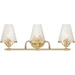 Savoy House Lighting 8-3596-3-322 Candler Bathroom Vanity Warm Brass. Fixed Price $310.00.