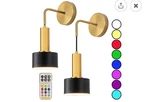 Tumgog Set Of 2 Wall Operated Light,battery Powered Gold. Fixed Price $95.00.