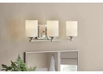 Hampton Bay Darlington 20.88IN. 3LIGHT Brushed Nickel Vanity Frosted Glass. Fixed Price $49.99.