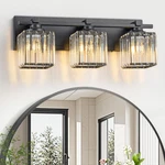 Brknit Crystal Bathroom Fixtures 3 Black Vanity Lighting Over. Fixed Price $89.15.